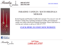 Tablet Screenshot of paradisecandles.com